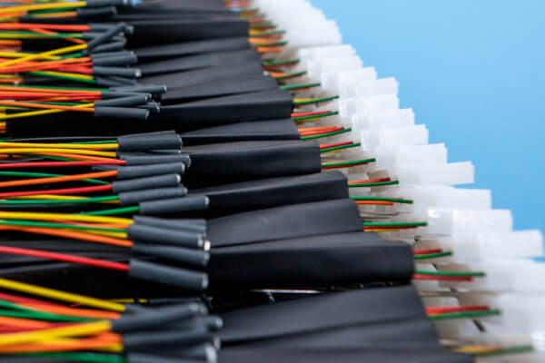 colorful wires and cables